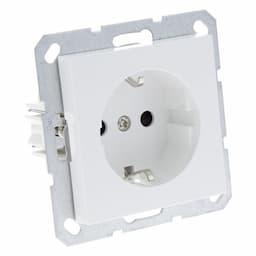 Inbouw contactdoos randaarde wit