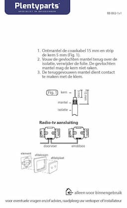 Peha inbouw radio / tv contactdoos creme