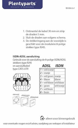 Peha inbouw UTP contactdoos creme