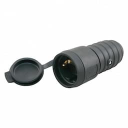 Contrastekker met randaard rubber zwart