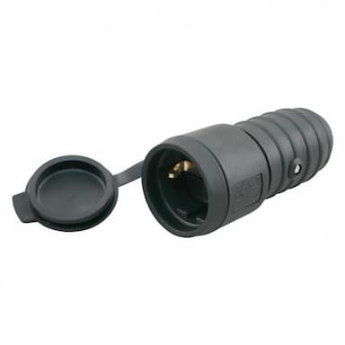 Contrastekker met randaard rubber zwart