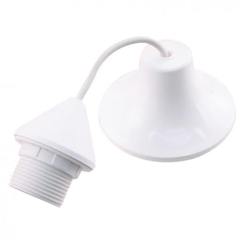 Snoerpendel E27 wit