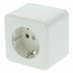 Berker opbouw contactdoos met randaarde creme
