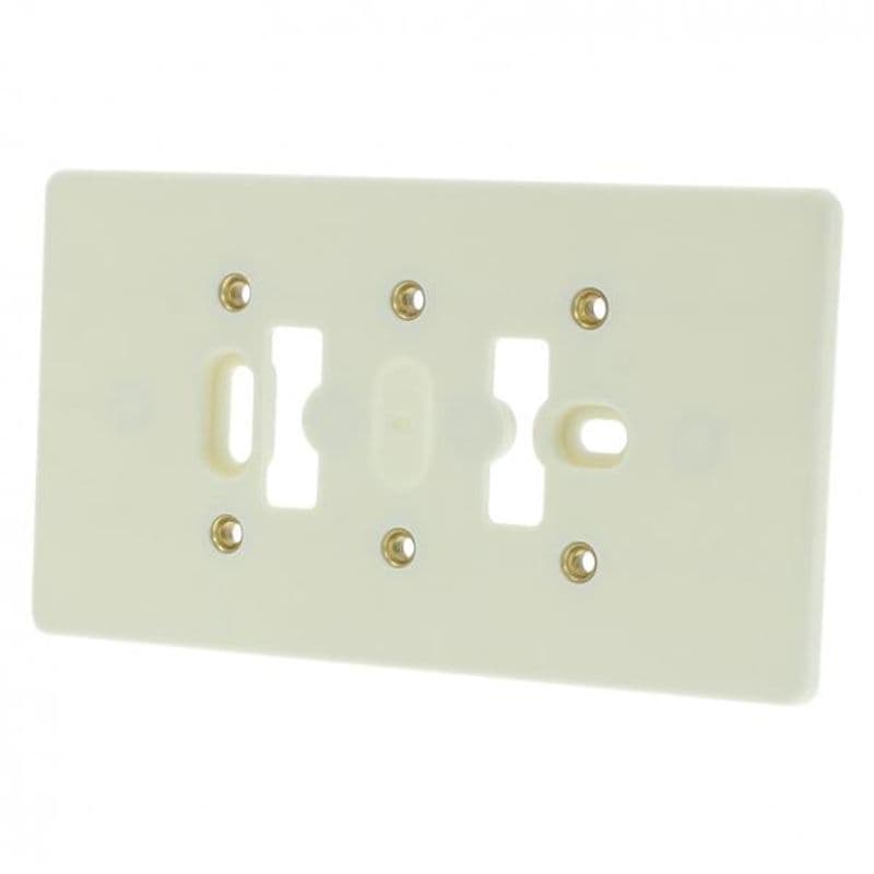 Universele montageplaat dubbel creme