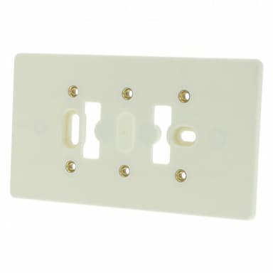 Universele montageplaat dubbel creme