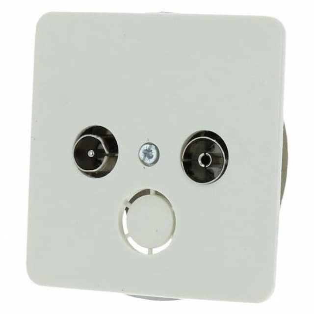 Peha inbouw radio / tv contactdoos creme