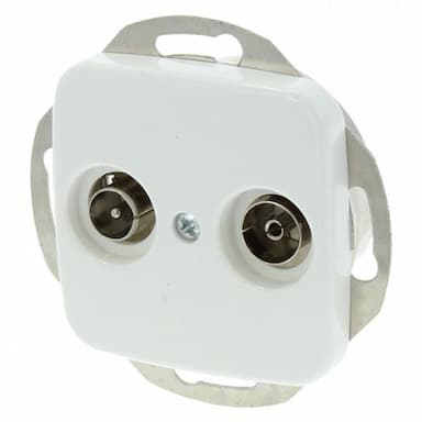 Busch en Jaeger radio / tv contactdoos polarwit