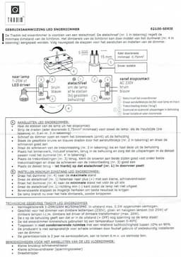 Snoerdimmer LED zwart