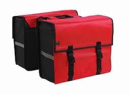 Dubbele fietstas tarpaulin rood