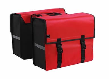 Dubbele fietstas tarpaulin rood
