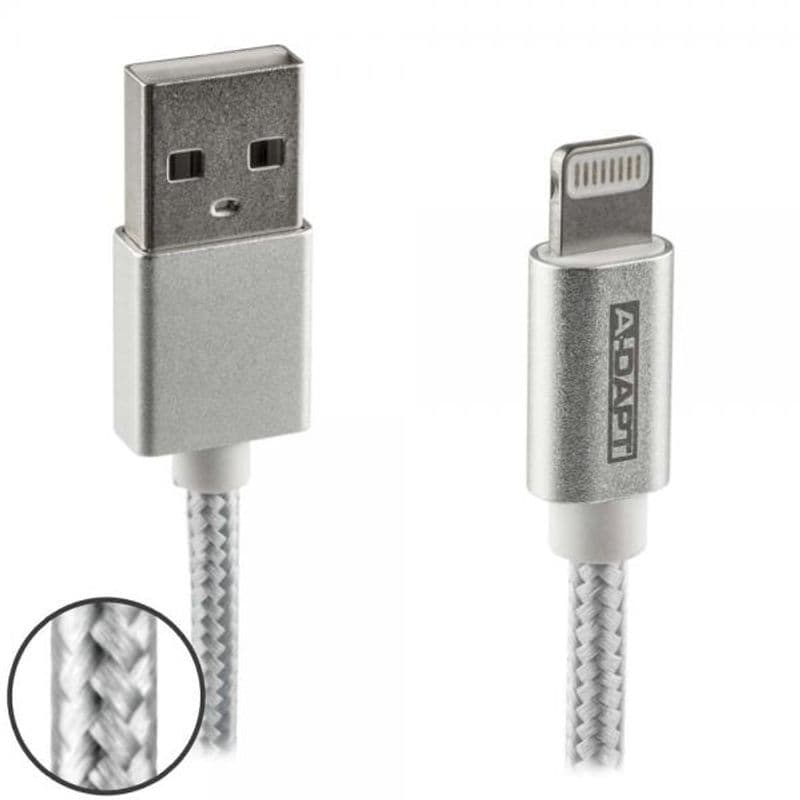 Lightning kabel gevlochten nylon