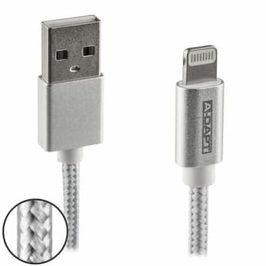 Lightning kabel gevlochten nylon
