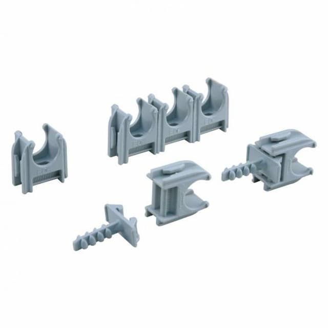 Buisclip euro 16 mm grijs