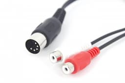 Audiokabel DIN - tulp