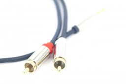 Audiokabel jack - tulp slimline