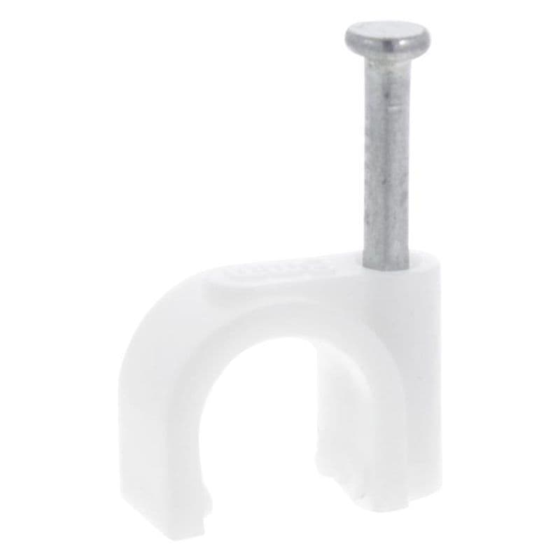 Kabelclip rond 8 mm wit