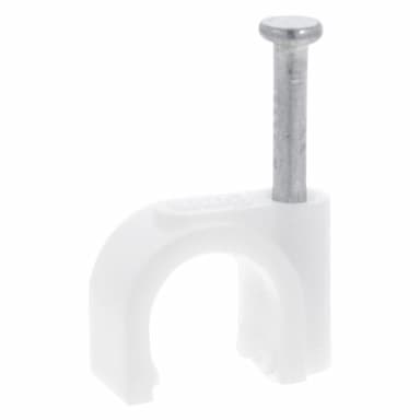 Kabelclip rond 8 mm wit