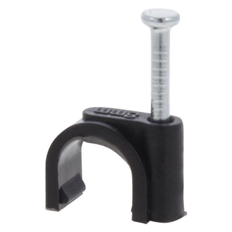Kabelclip rond 8 mm zwart