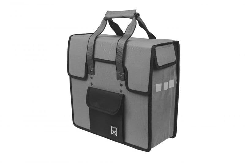 Enkele shopper grijs/zwart