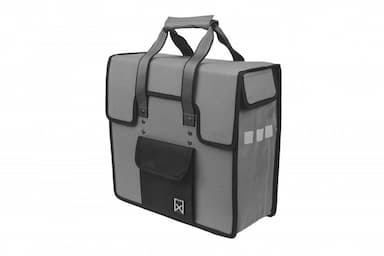 Enkele shopper grijs/zwart
