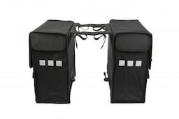 Dubbele shopper zwart