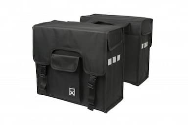 Dubbele shopper zwart