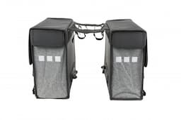 Dubbele shopper zwart/antraciet