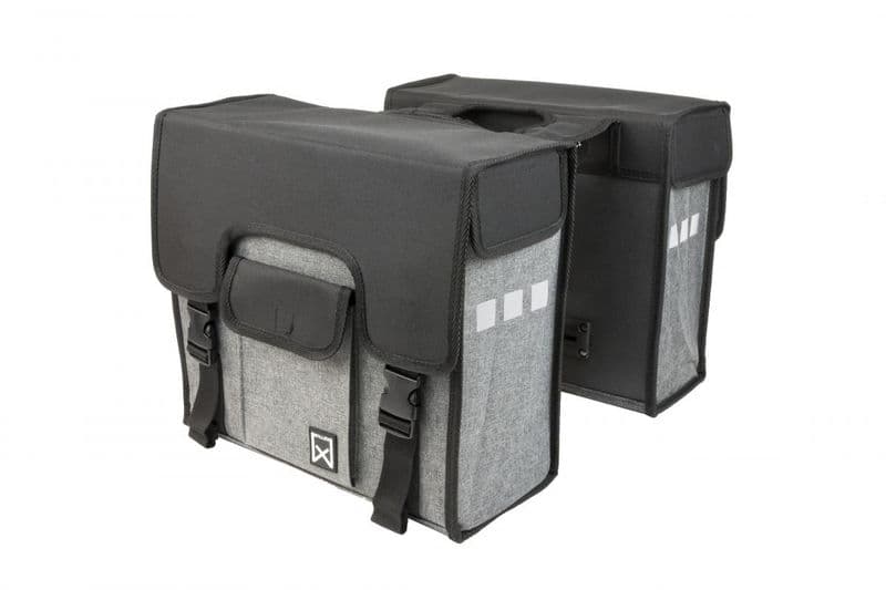 Dubbele shopper zwart/antraciet