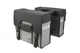 Dubbele shopper zwart/antraciet