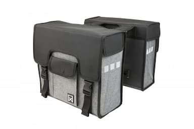 Dubbele shopper zwart/antraciet