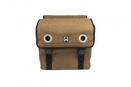 Dubbele canvas tas bruin