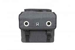 Dubbele canvas tas zwart