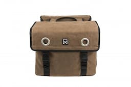 Dubbele canvas tas bruin 