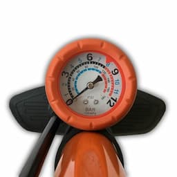 Fietspomp met manometer + nippels