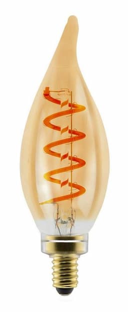 Deco kaars spiraal tip E14 2,5W Goud