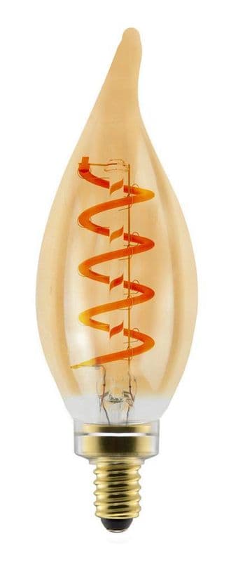Deco kaars spiraal tip E14 2,5W Goud