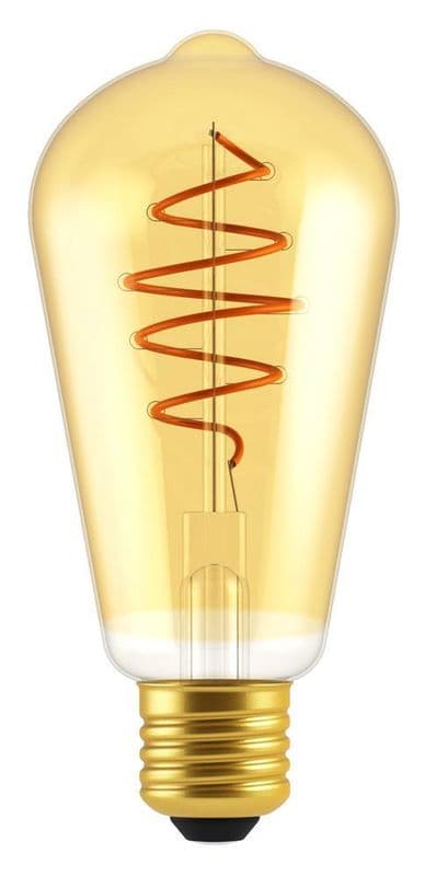 Deco Edison spiraal E27 5W Goud