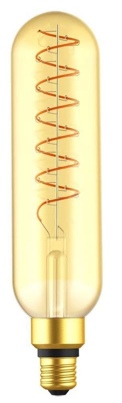 Deco buismodel spiraal E27 8,5W Goud