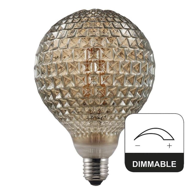 Deco Avra globe E27 2W Dent amber