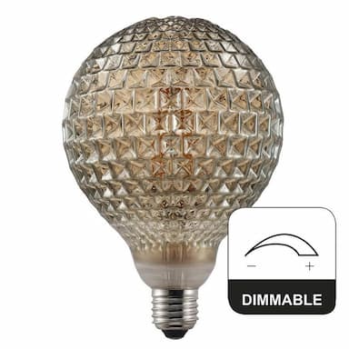 Deco Avra globe E27 2W Dent amber