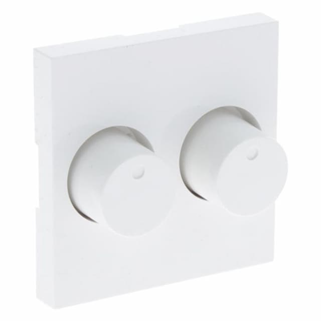 Duo-dimmerknop met centraalplaat wit