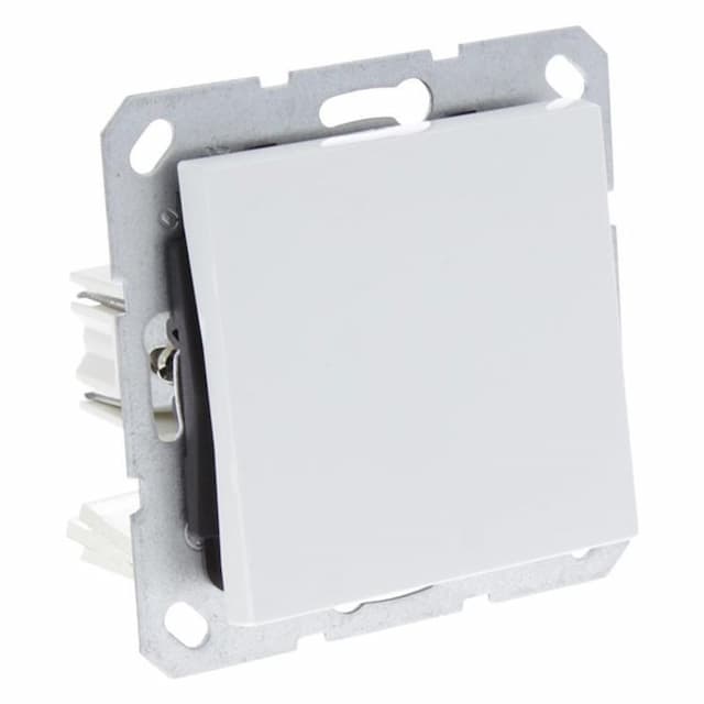 Inbouw schakelaar kruis wit