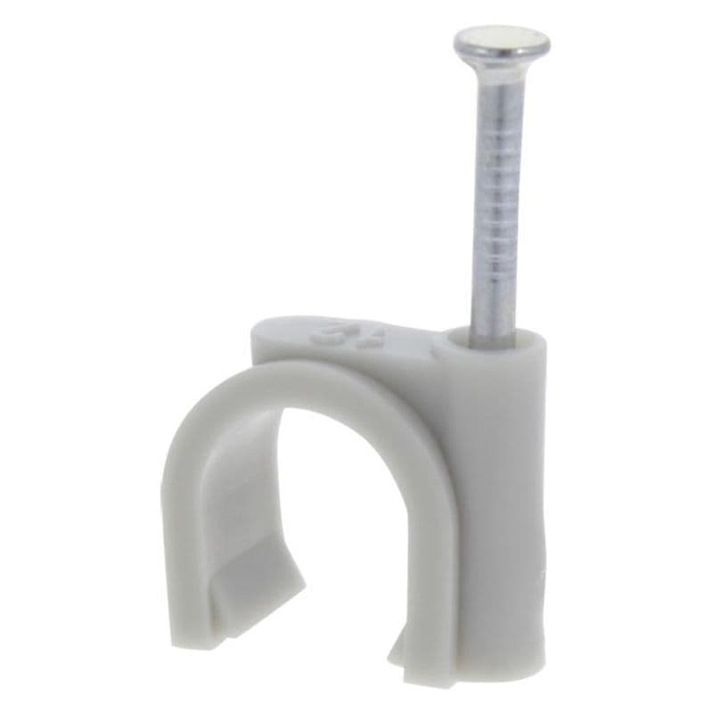 Kabelclip rond 12 mm grijs