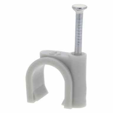 Kabelclip rond 12 mm grijs