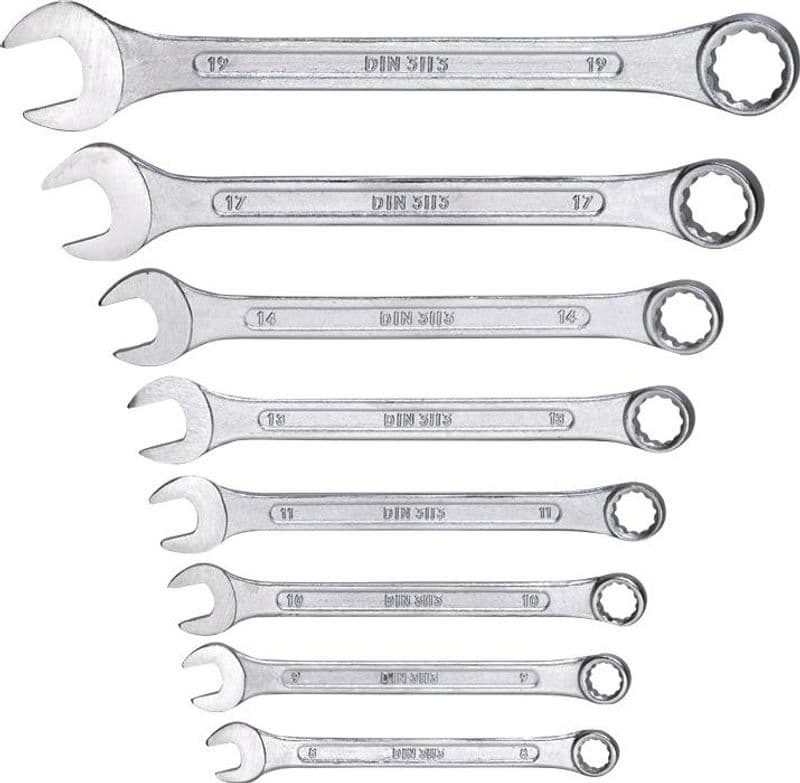 Steek-ring sleutelset 8 - 19 