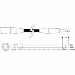 Adapterkabel XLR male - Jack