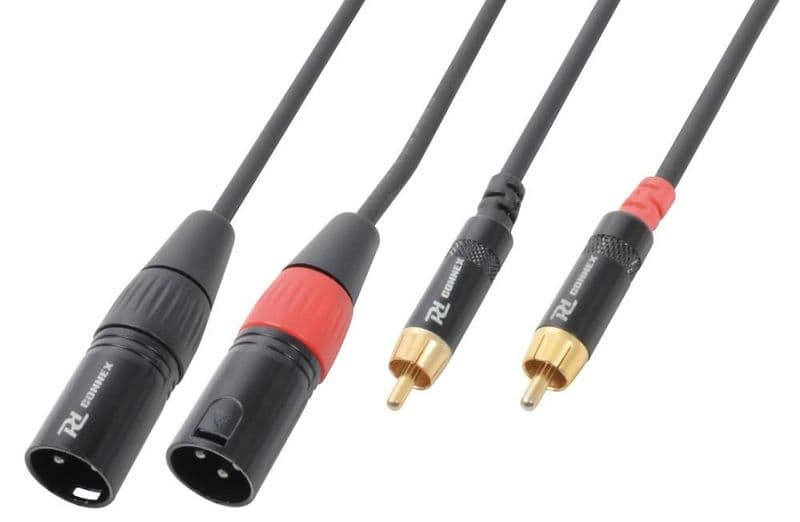 Audiokabel 2x XLR male - 2x Tulp
