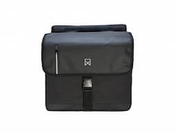 Dubbele canvas tas zwart business