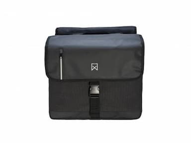 Dubbele canvas tas zwart business