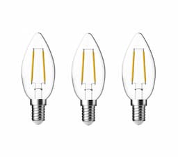 Kaars E14 4W helder 3-pack
